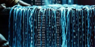 Data Overload and Information Governance: Manage Big Data Efficiently managing big data feels like data overload; shown with a stylized data waterfall