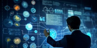 The Key to Successful Project Management in Modern Business man using project management software on a large screen