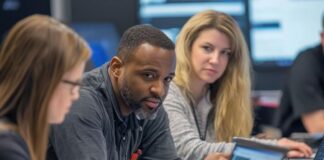 Training Employees: An Interview with a Unified Skill Development Portal employee training for skill development with people learning on laptops