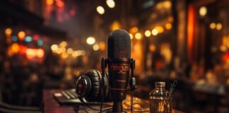 Effective Voice-Over Marketing Strategies microphone on table for voice-over marketing for professional production