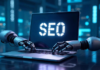 Unlocking the Future of Digital Marketing with AI SEO Tools AI SEO tools with robot hands on keyboard