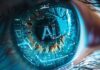 AI Battle: Why Apple Is Falling Behind AI battle between platforms, shown with closeup of eye, and AI reflectiion