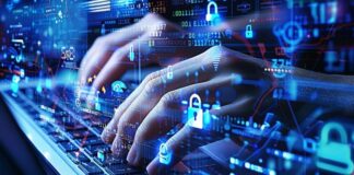 Defending Against LDAP Injection Attacks: Essential Techniques LDAP injection attacks prevented by person on keyboard with security icons in foreground