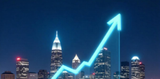 Key Factors for Successful Business Development in CharlotteĀ business development shown with graph in foreground over city scape at night