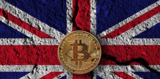 How to Get a Crypto License in the UK: Everything You Need to Know crypto license in the UK, shown with bitcoin on flag painting