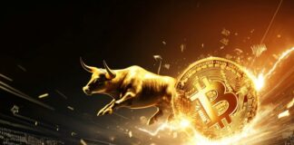 Crypto Winter to Spring: 7 Key Bitcoin Market Recovery Signs to Watch crypto winter in a bull market, shown with gold bull charging through bitcoin