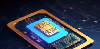 eSIM vs Physical SIM eSIM card chip in a mobile phone