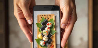 Top 5 Websites for Facebook Story Download Free OnlineĀ Facebook story with sushi image on smartphone