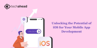 Unlocking the Potential of iOS for Your Mobile App Development Techahead website screenshot to show the potential of iOS mobile apps