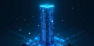 The Role of Penetration Testing in Modern Cybersecurity Strategies graphic blue and black tower for modern cybersecurity