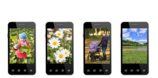 How to Organize Photos on iPhone without Duplicates four iPhone shots showing how to organize photos