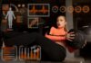 Tech & Wellness: How Innovation Is Transforming Personal Health Choices woman working on personal health with digital stats