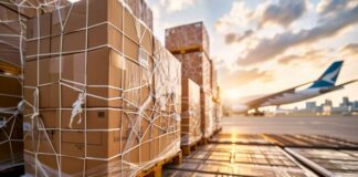 How Technology Is Driving the Future of Seamless Global Deliveries Seamless global deliveries shown with shipping pallets in front of airplane