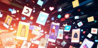 Why Growing Your Social Media Presence Is Still Important burst of cell phones with social media presence on each one