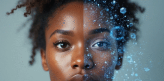 How Artificial Intelligence Is Reshaping Our Online Identity in 2025 online identity, shown with AI woman