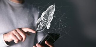 Revolutionizing Cash Flow for Tech Startups with AI Invoice Financing tech startup using AI invoice, with rocket ship