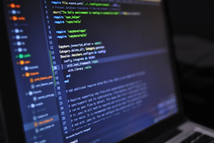 robotic process, shown with code