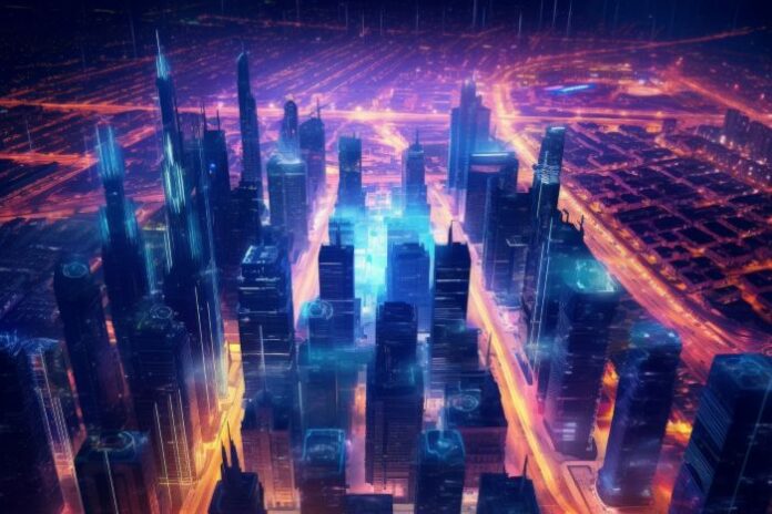 big data in real estate, shown with city scape