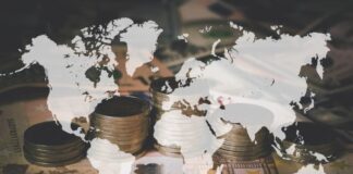 Building a Diversified Portfolio with Pre-IPO Investments diversified investment, shown with coins and a map in the foreground