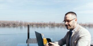 CNC and 3D Modeling in Marine Construction and Dock Design man at lake using dock design software