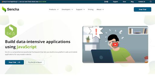 javascript framework screenshot
