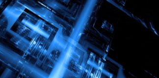 Boosting Operational Efficiency Through Secure Network Architecture technological blue background of circuit representing secure network architecture