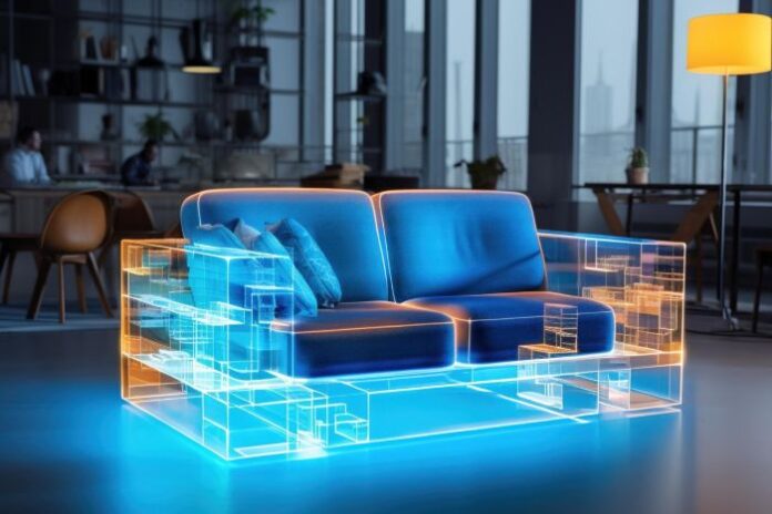 technology in interior design of a living room