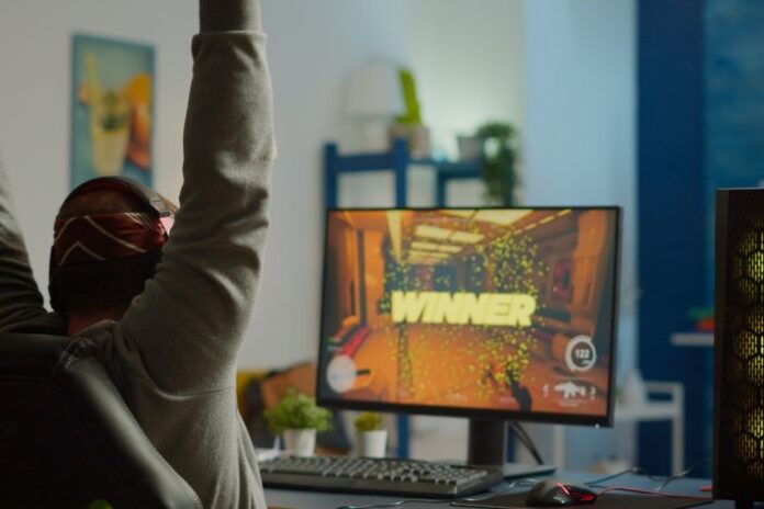 NFTs of gaming with winner cheering