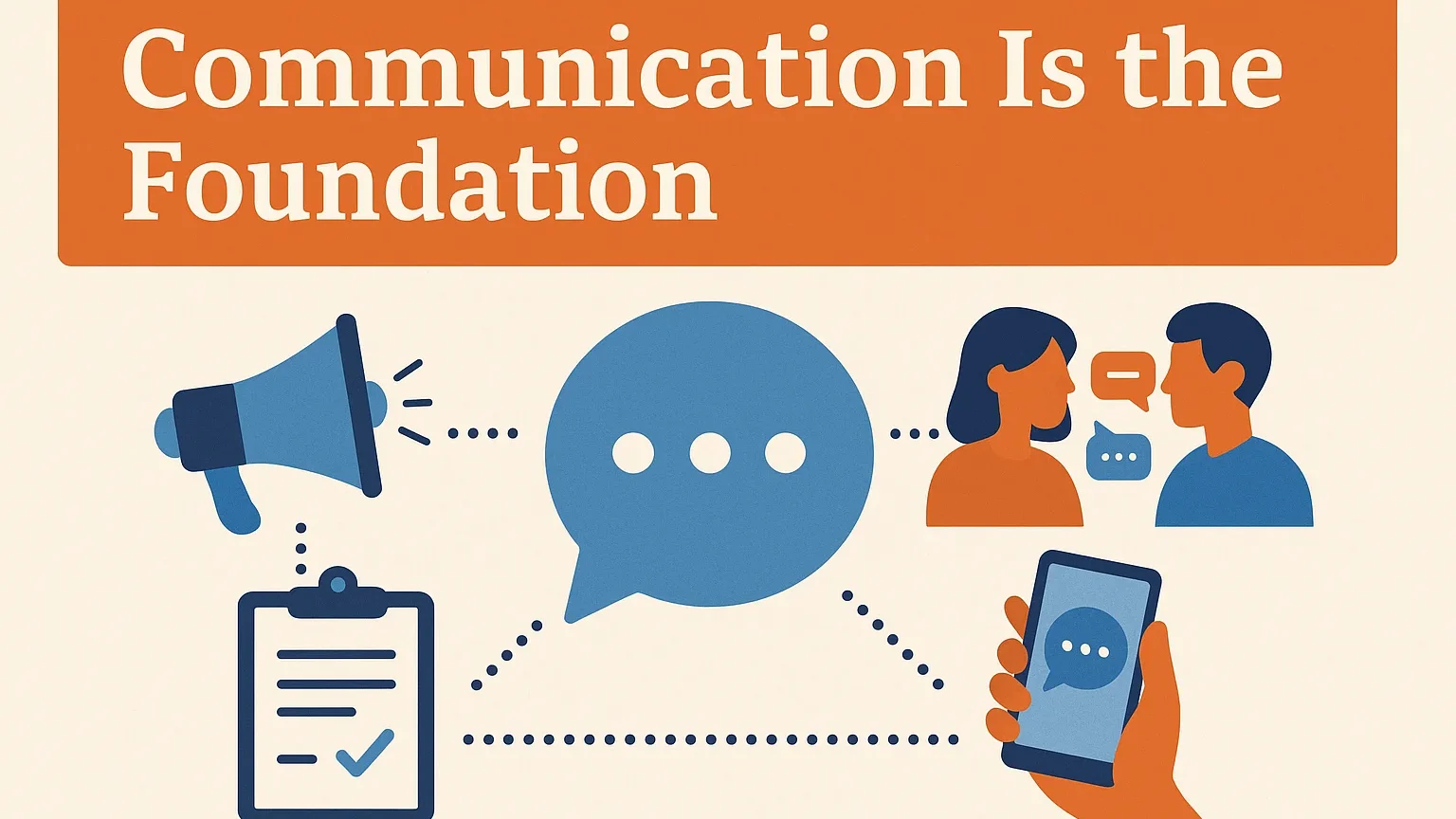 Illustration on communication is the foundation