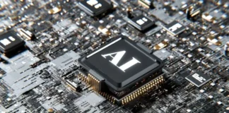 AI Security: Risks, Defense Strategies & Data Protection a computer chip with the letter AI on top of it