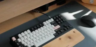 Extend Your Mechanical Keyboard Lifespan with Expert Care a computer keyboard on wooden table