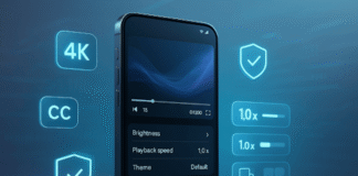 Top Video Players for Android in 2025: Features, Security & Customization a mobile phone with different options