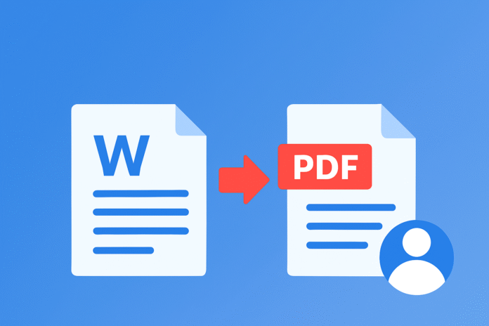 convert Word file into PDF