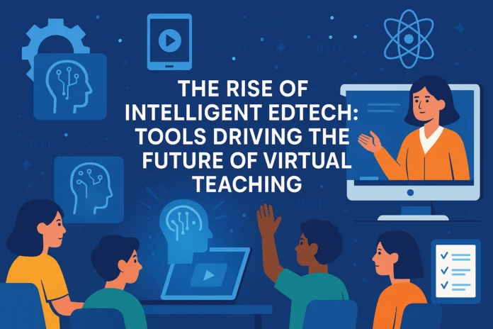 illustration of intelligent edtech tools used in virtual teaching
