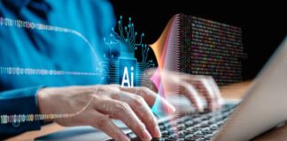 Transformative Impact of AI on Software Development Impact of AI, shown with keyboard and icons