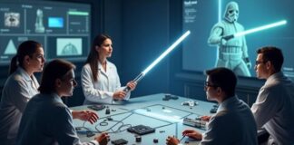 How Emerging Tech Makes Realistic Lightsabers Possible realistic lightsabers in office