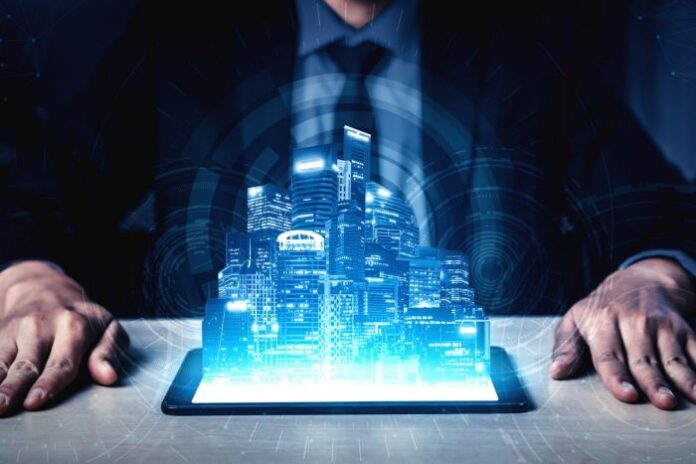 PropTech graphic on a tablet