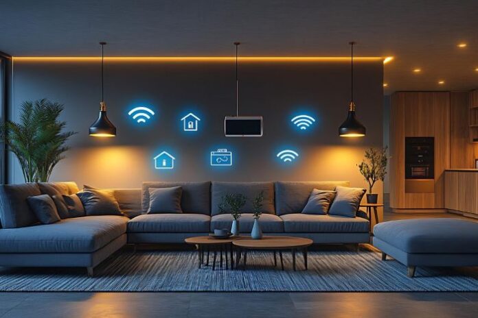 tech savvy home with smart connectivity
