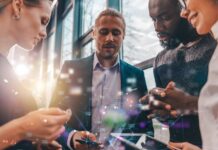 Tech-Savvy Professionals Turn to Smart Term Plans for Financial Security executives discussing smart term life insurance