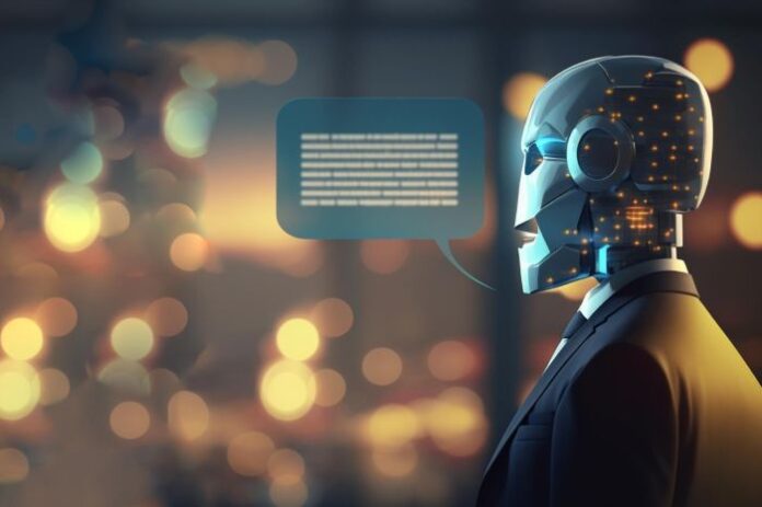 AI conversations with robot text