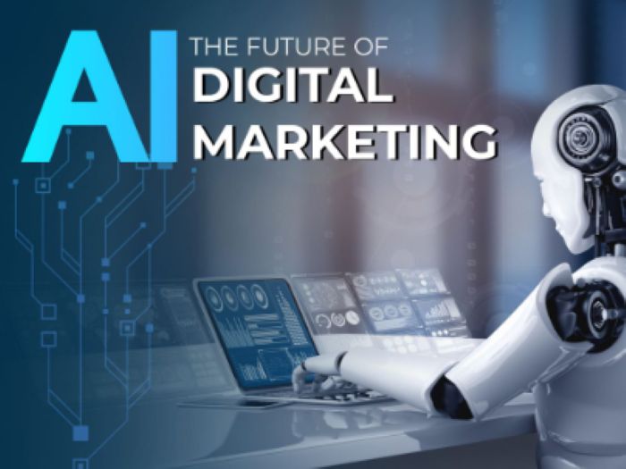 AI in digital marketing graphic