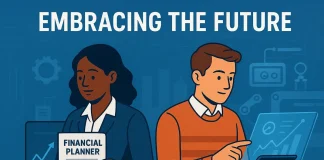 Embracing the Future: How Tech-Infused Certifications in Financial Planning and Instrumentation Are Shaping Modern Careers Financial planner and engineer with tech backdrop. (1)