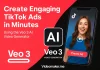 Create Engaging TikTok Ads in Minutes Using the Veo 3 AI Video Generator by Videomaker.me Illustration of Creating ads with AI