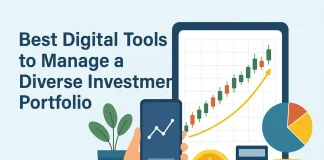 How Can You Use Technology to Better Manage a Diverse Investment Portfolio? Illustration of Digital tools to manage a Diverse Investment Portfolio