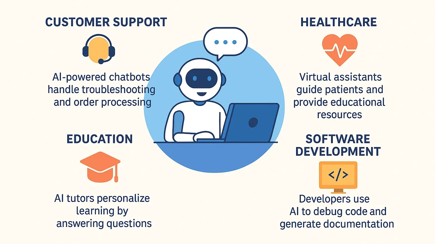 Illustration of conversational AI in business