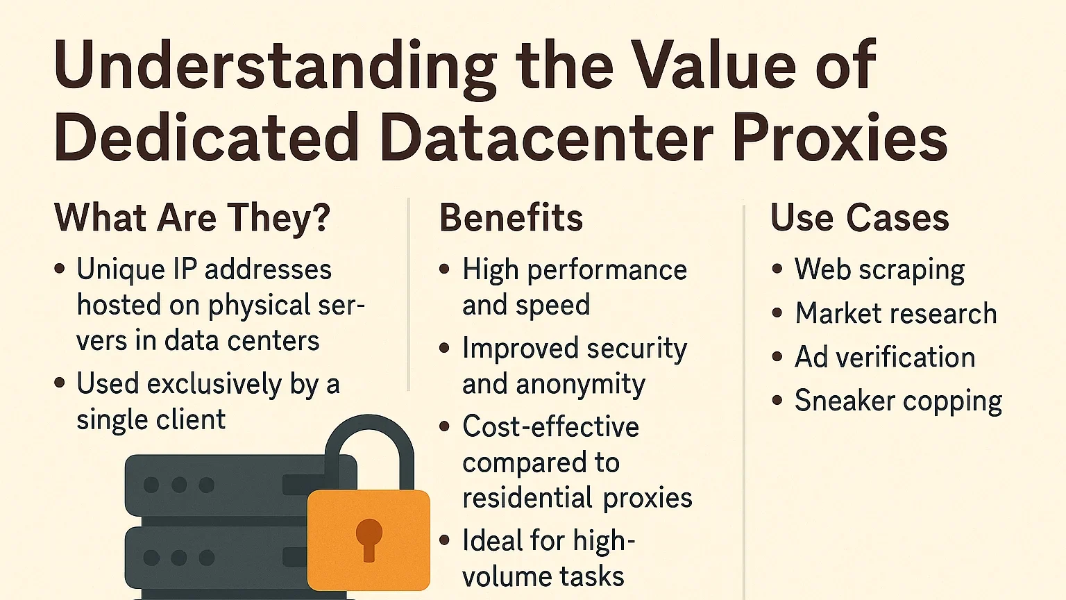 Illustration of the value of dedicated datacenter proxies