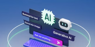 Top 5 AI Generative Engine Optimization (GEO) Companies a rabot with a laptop and keyboard