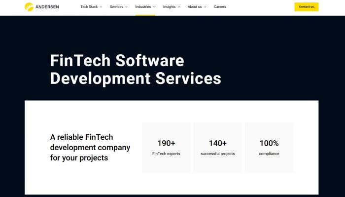 One of the fintech companies in the USA
