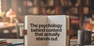 The Psychology Behind Content That Actually Stands Out book with the words the psychology behind content that actually stands out