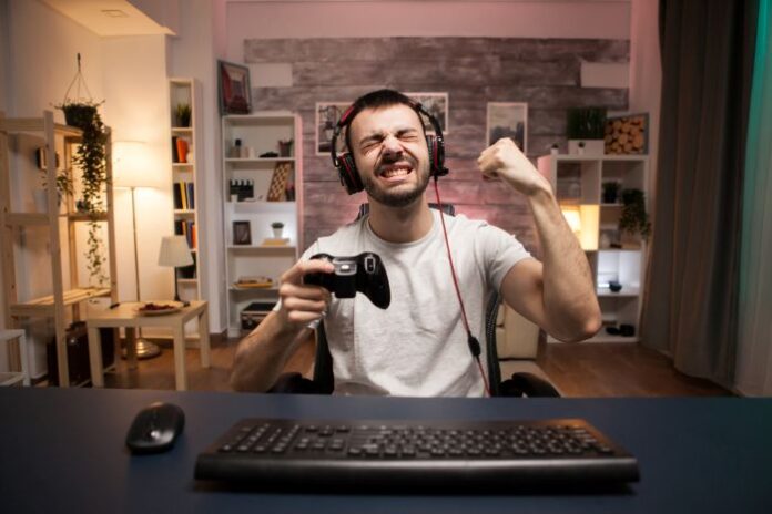 player using his favorite games
